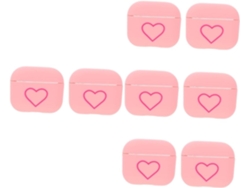 Estuche Antigolpes De 8 Piezas Con Diseño De Corazón, Elegante Estuche Para Auriculares Inalámbricos