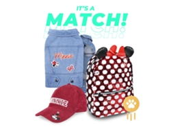Kit de Fan DISNEY & WARNER BROS Minnie Mouse - Cap y Mochila para Tutores y Abrigo Vaquero para Perro (Talla: XXS)