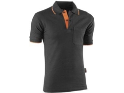 Polo JUBA Negro y ranja - Top Range (M)