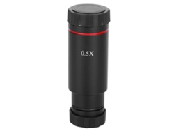 Lente adaptadora C Mount 0.5x para câmera, microscópio, acessório, vidro 25mm | S/MARCA