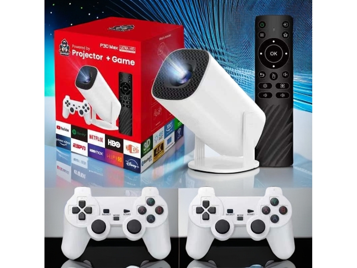 Proyector portátil, Android 13, Wi-Fi 6, Bluetooth 5.0, HD 720p, Proyector inteligente, Estándar europeo MDUG