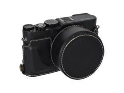 Funda protectora de piel sintética compatible con la cámara Leica D Lux 8 con tapa de lente Facpoet