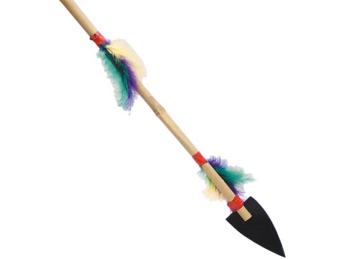 VPMKP-Arma DISFRAZZES Lanza De Indio Con Plumas (115 cm)