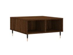Mesa de centro de madera de roble, marrón, 60x60x30 cm, MAISON EXCLUSIVE