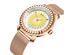 Reloj De Cuarzo Impermeable Y A La Moda Para Hombre (oro Rosa)