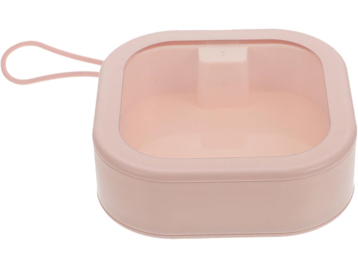 Compacta Abs Tpe Guardar Accesorios Cabello Ideal Viajes Oficina Guarda Gomas Pinzas Caja Rosa