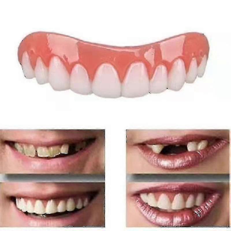 Rebe-2 juegos de prótesis dentales superiores e inferiores naturales y cómodas protegen los dientes y restauran una sonrisa segura.
