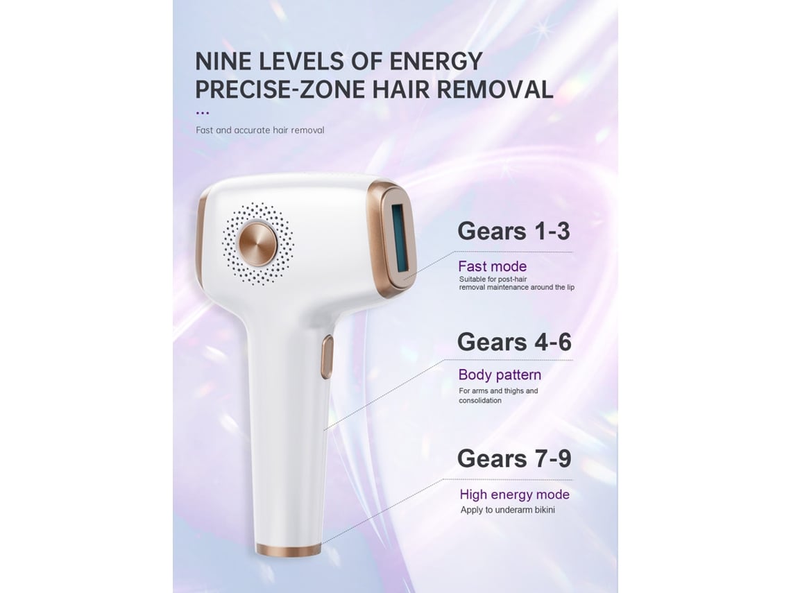 Depiladora de luz pulsada YIZHOOD 999900 Parpadeos Modo de