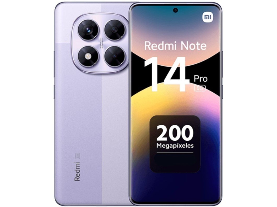Teléfono inteligente Xiaomi Redmi Note 14 Pro 8GB 256GB 6.67 5g Púrpura