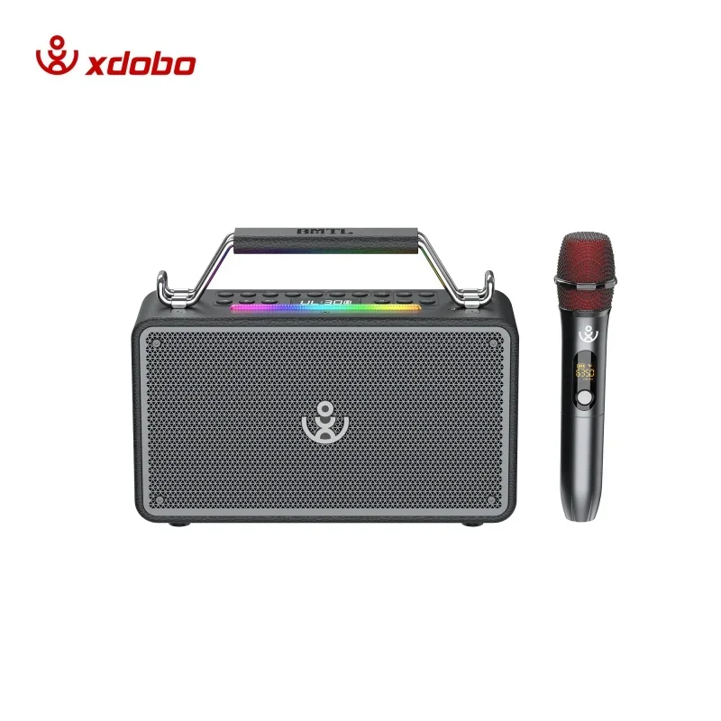 Altavoz De Karaoke De Alta Potencia (negro), Equipado Con 1 Micrófono Y Potente, Adecuado Para Acampar.