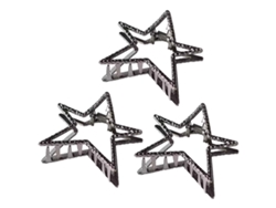Accesorio decorativo para el cabello con clip de estrella de metal estilo Y2K