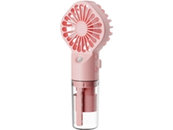Ventilador portátil Digitallab con carga USB, humidificador silencioso y ajuste de velocidad del viento de cuatro velocidades (rosa)