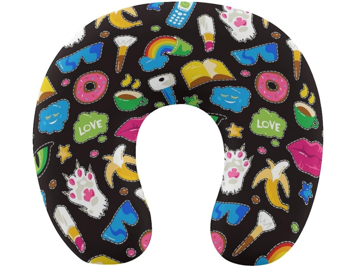 Almohada Viaje Parches Moda, Espuma Viscoelástica Viscoelástica Fácil Relajación Cómodos Familia.brfácil