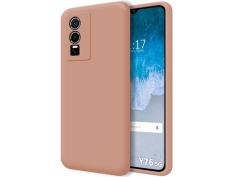 Carcasa para Vivo Y76 5G TUMUNDOSMARTPHONE Silicona Líquida Rosa