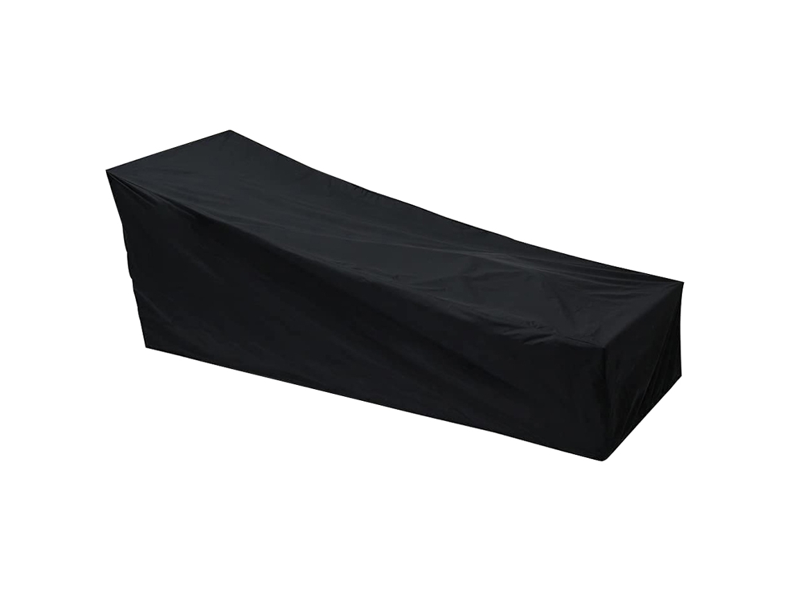 Funda impermeable para tumbona, protección para muebles de exterior, fabricada en tela Oxford 210D, resistente a los rayos UV y al viento, transpirable y fácil de limpiar.