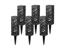 Lámpara solar para jardín y césped 2026, luz exterior impermeable IP65, decorativa para caminos ajardinados y patios por la noche.