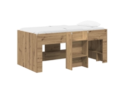 Maison Exclusive - Marco De Cama Alta Para Niños 2 Pcs Roble Artesanal