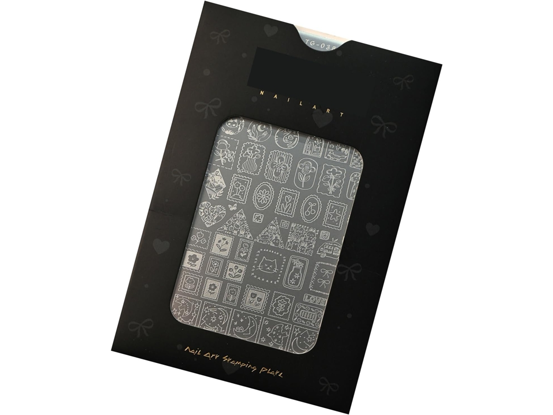 Placa De Estampado Profesional De Acero Inoxidable Con Diseños Elegantes Para La Decoración De Manicuras.