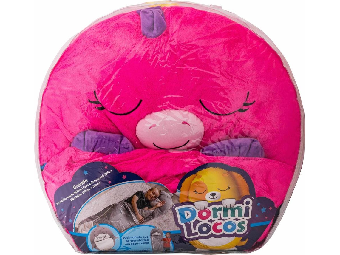 Peluche Saco de Dormir DORMI LOCOS Unicornio Rosa (70x11x170cm) 