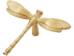 Tiradores De Latón, 6 Tiradores Para Muebles Con Motivos De Libélula, Pluma Y Abeja, Para Dormitorio.