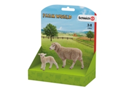 Oveja y cordero en una caja Schleich