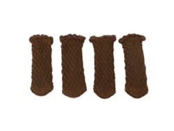 20 Protectores De Patas De Muebles De Fibra De Poliacrilonitrilo Engrosada En Color Chocolate Para Suelos De Madera.