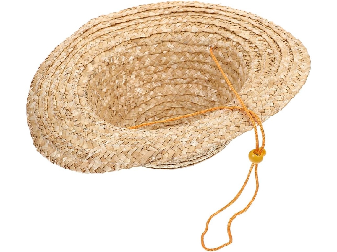 Sombrero De Paja Para Niños Y Niñas, Ala Ancha Natural