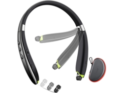 YEMAESRE Auriculares retráctiles con banda para el cuello con sonido Bluetooth y cancelación de ruido, color negro