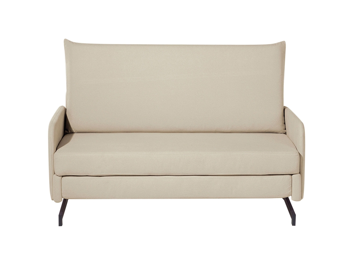Sofá cama BELIANI Belfast de Poliéster Beige 147x80x68