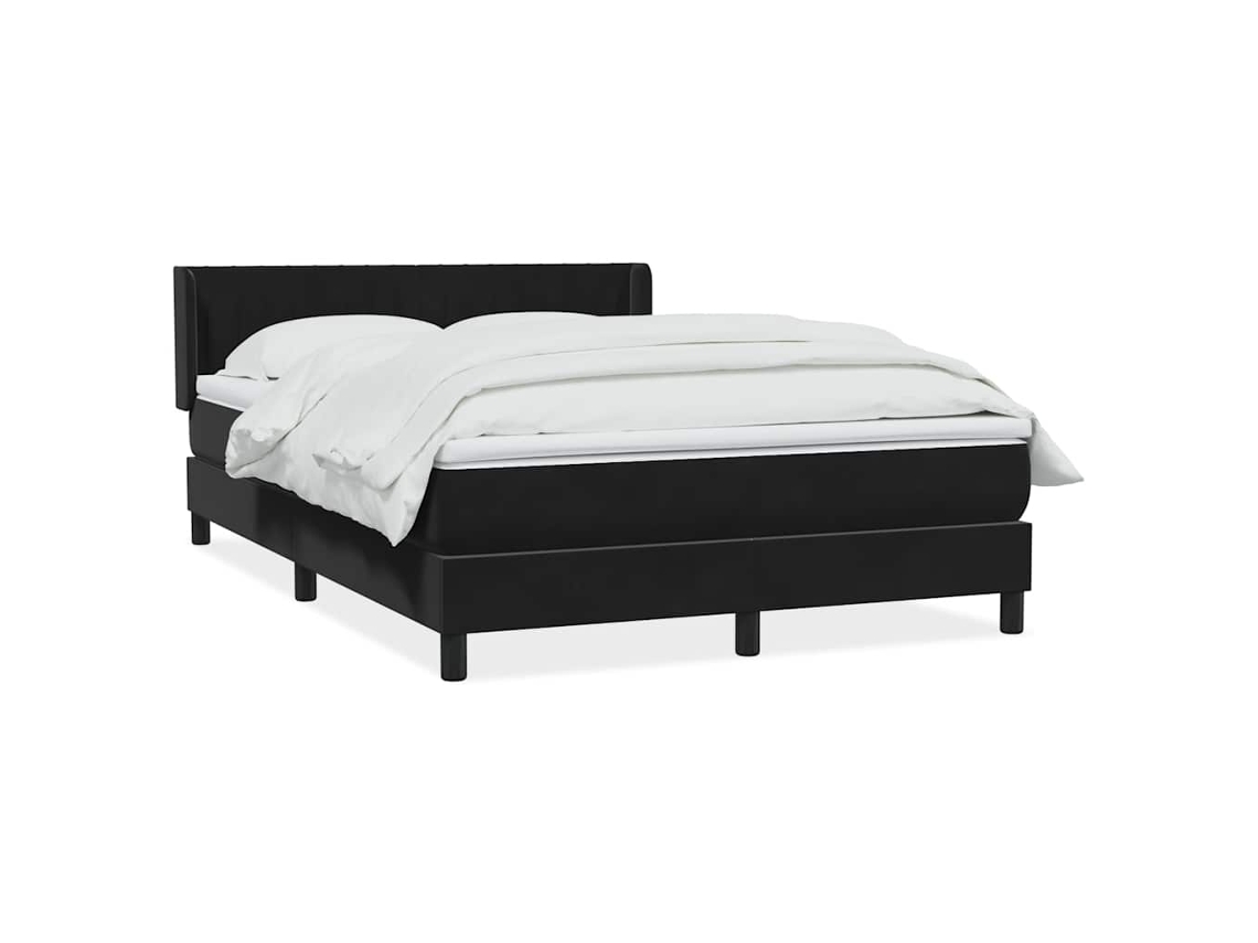Cama Con Somier VIDAXL Negro Terciopelo (160x210 cm)