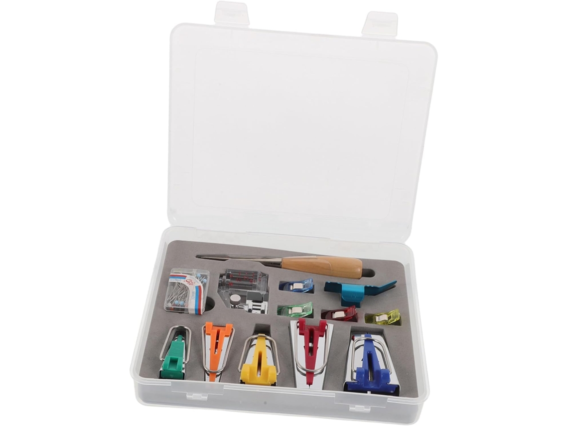 Kit De Bies Para Costura Y Acolchado Con Accesorio Para Bies, Dedal Y Práctico Juego De Bordes.