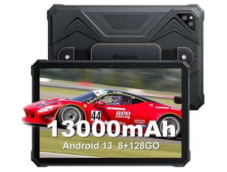 Tablet Robusto BLACKVIEW Active 6 (10.1" - 5G - 16MP - 13MP - 16 GB-128 GB/SD 1 TB - 13000mAh - SIM Doble - Negro)