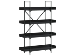 Maison Exclusive - Librería De 4 Estantes Madera Ingeniería Negro 100x33x145,5 Cm