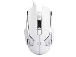 Rato Com Fio Ajazz 6 Botões Ajuste Dpi 4 Velocidades Plug And Play Dispositivo Externo Branco