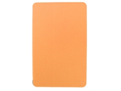 Funda de piel sintética suave para tablet T40pro, resistente a arañazos y al desgaste, color naranja y dorado claro.