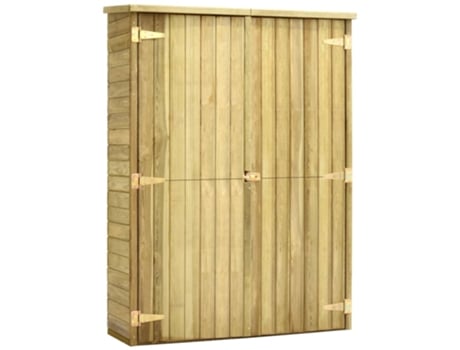 Caseta de Jardín de Madera VIDAXL Herramientas Jardín Pino Impregnada (123x50x171 cm)