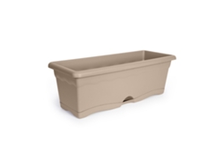 PLASTIKEN TERRA - Jardinera con Plato Integrado. Medida 50 cm 10L. Taupe