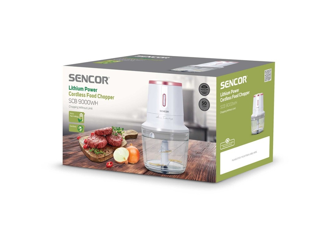 SENCOR Scb 9000Wh Picadora Eléctrica de Alimentos 0 5 L Rosa Blanco