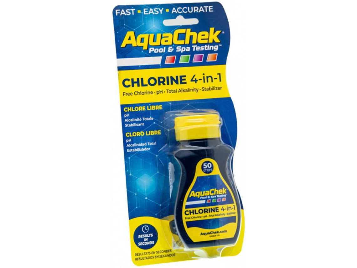 Aquacheck NC PISCINAS Cloro 4 en 1 50 tiras