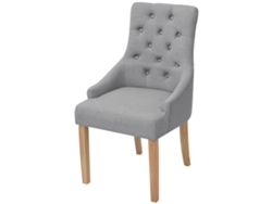 Sillas de comedor 4 piezas Tela gris claro MAISON EXCLUSIVE