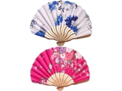 Abanicos Plegables Decoración Hogar Accesorios Fotos Estilo Japonés 2 Unidades Delicada Pequeño Abanico