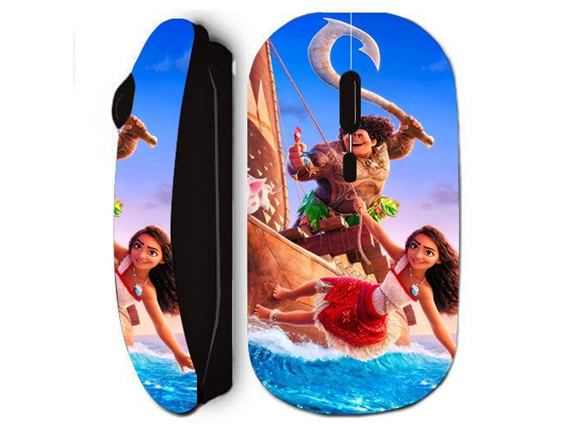Ratón inalámbrico negro Vaiana Maui Disney Anime Maniacase