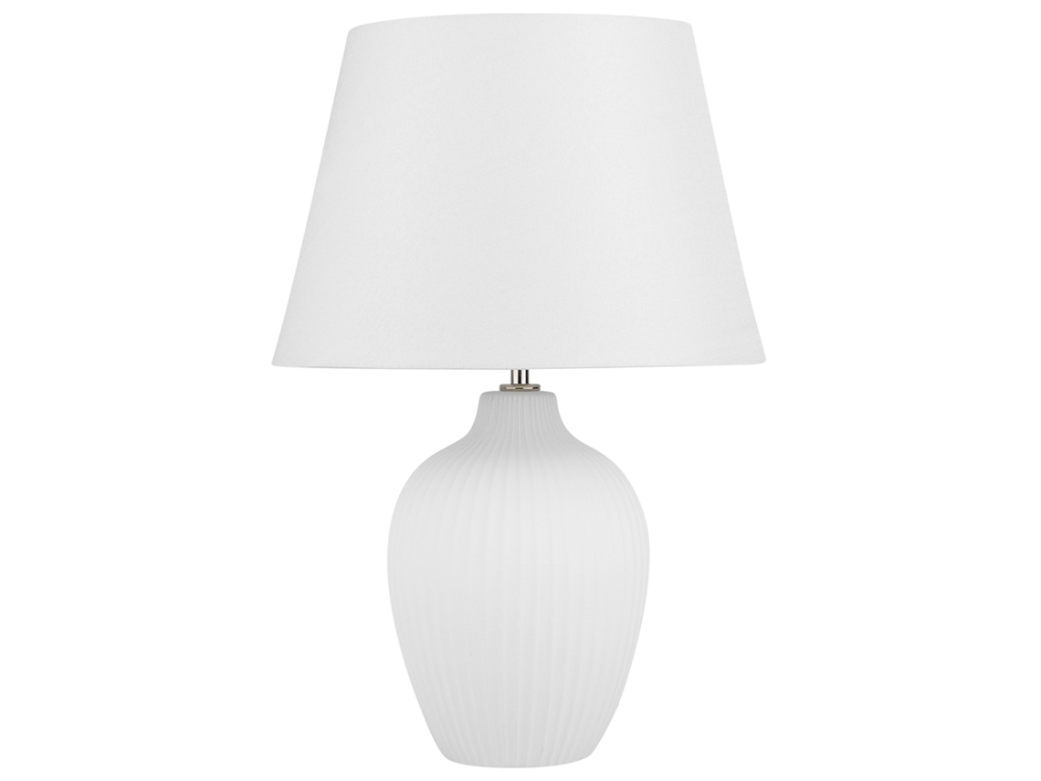 Lámpara de mesa BELIANI Fergus de Cerámica Blanco 33x33x52