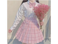 2026-falda Plisada Uniforme Escolar Japonesa De Mujer High Waist A-line Tela Cuadros Nowcos S Mente De Niña
