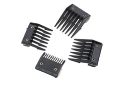 Kit De Accesorios Para Tazones Wahl (4 Piezas) Con Guías De Corte De Metal (3 Mm, 6 Mm, 9 Mm, 12 Mm) - Negro