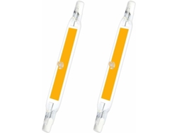JILLIOPER Lámpara LED R7S 78mm 5W Blanco Cálido 3000K 500LM No Dimmable COB Lineal para Proyector Mini Luz Pared Pack 2