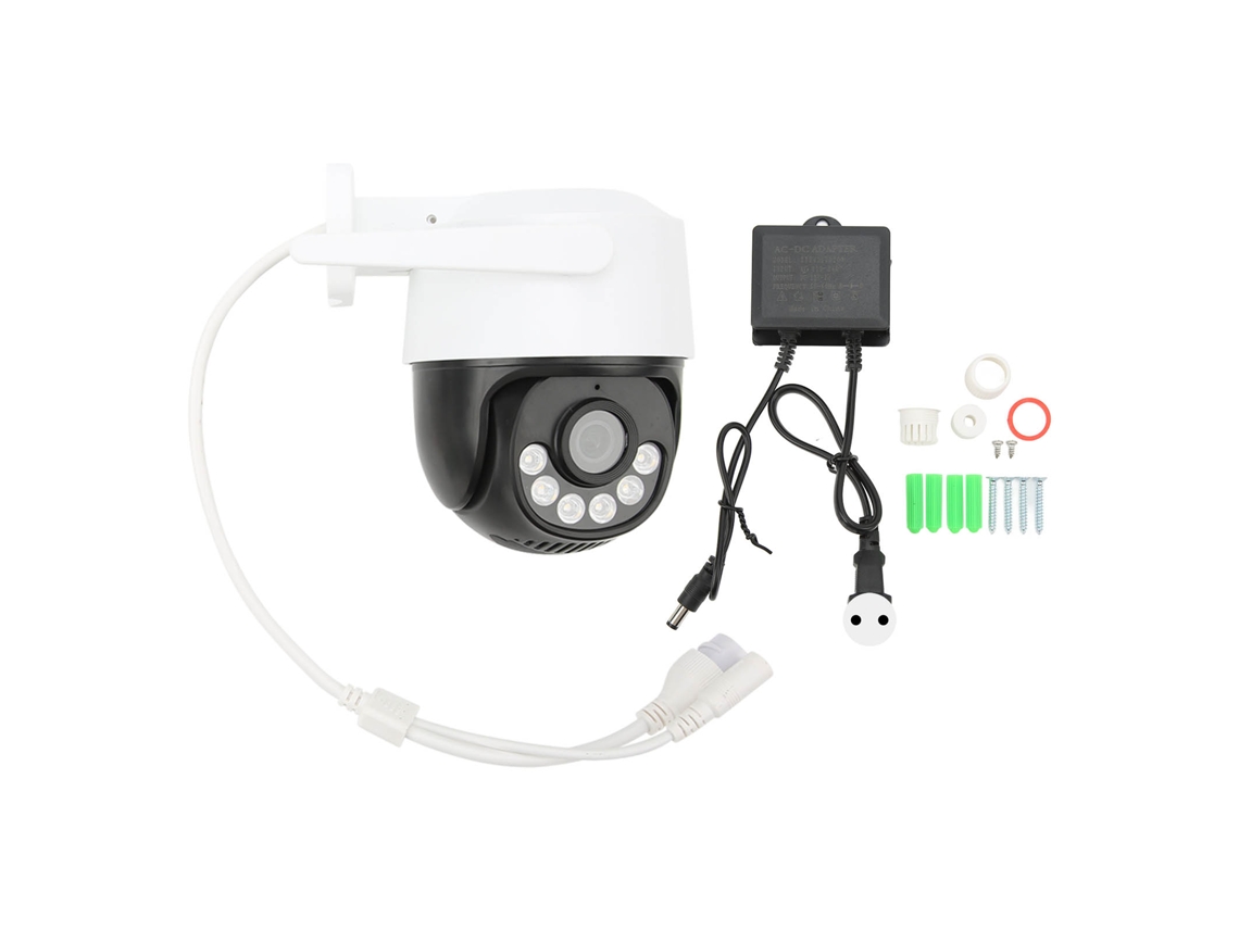 Cámara De Vigilancia Inalámbrica Hd Wifi Con Visión Nocturna Para Exteriores, Ip66 1080p, Enchufe Europeo.