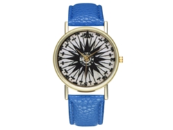 Reloj De Pulsera Zhoulianfa De Dial Redondo Analógico De Cuarzo Azul Real Para Hombres