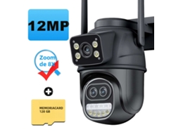 Mdug 12mp 6k 128gmemoria Wi-ficámara De Seguridad Para Exteriores, Pantalla Dual,8objetivo Zoom