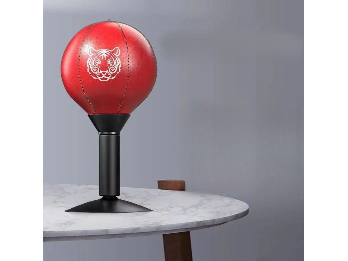 Saco de boxeo de mesa con ventosa para entrenamiento y alivio del estrés CUICH (rojo)